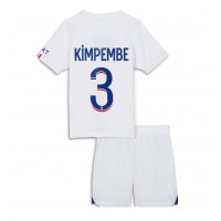 Dětský Fotbalový dres Paris Saint-Germain Presnel Kimpembe #3 2023-24 Venkovní Krátký Rukáv (+ trenýrky)